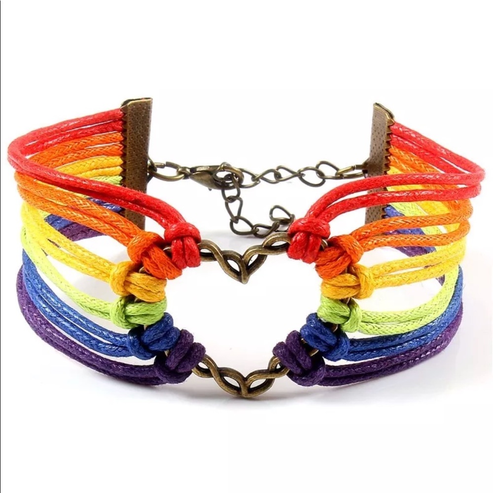 Rainbow Heart Bracelet